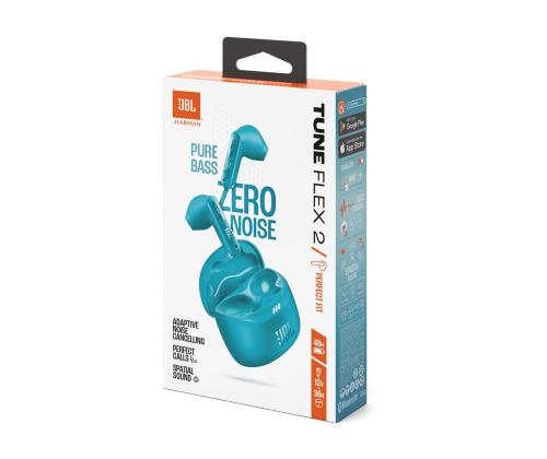 JBL Tune Flex 2, turkoosi - Täysin langattomat kuulokkeet