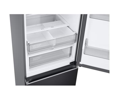 Samsung, NoFrost, 390 L, 203 cm, matta musta - Jääkaappipakastin