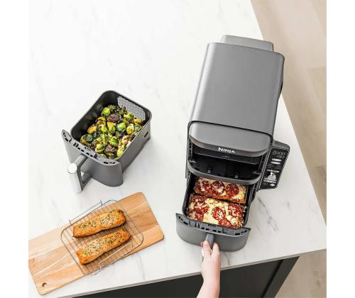 Ninja Double Stack XL 9.5L, 2470 W, harmaa - Kuumailmapannu