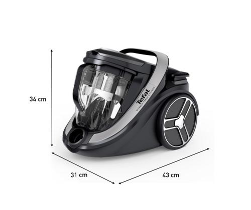 Tefal Silence Force Cyclonic Effitech, 500 W, ilman pölypussia, musta - Pölynimuri