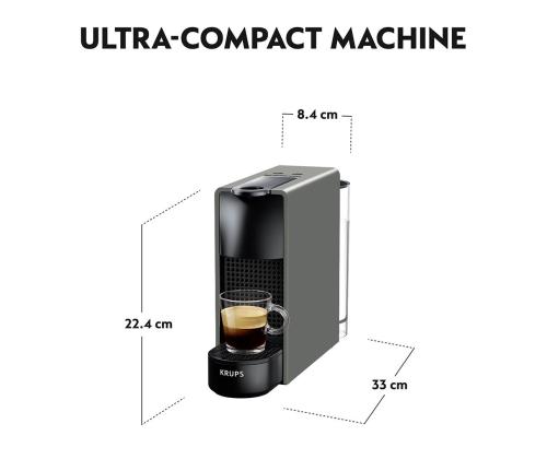 Krups Nespresso Essenza Mini, harmaa - Kapselikahvinkeitin