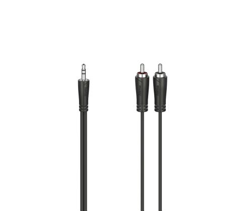 HAMA Audio Kaapeli, 3,5 mm - 2 RCA, 1,5 m, musta - Kaapeli