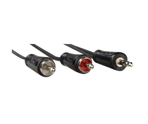 HAMA Audio Kaapeli, 3,5 mm - 2 RCA, 1,5 m, musta - Kaapeli