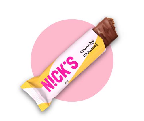 Suklaa NICK´S rapealla karamellilla, Crunchy Caram 28g