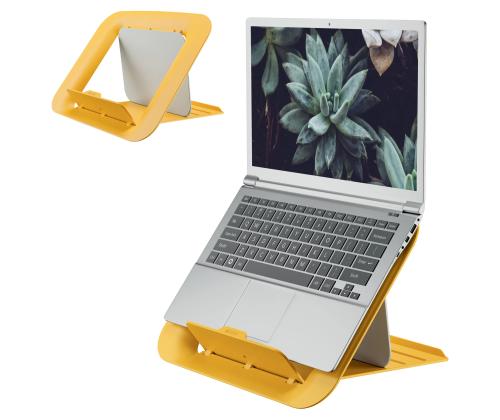 Pystyteline kannettavalle tietokoneelle Leitz Cosy keltainen