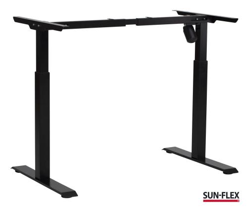 Sähköinen pöytärunko SUN-FLEX Deskframe I 2-teleskooppinen 1-moottorinen musta