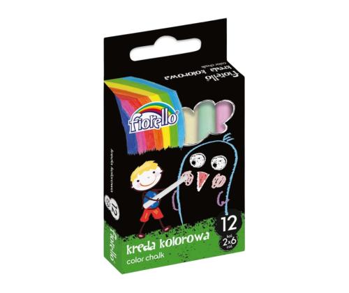 Liitutaulu liidunvärinen FIORELLO 12 kpl pakkauksessa