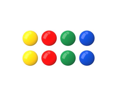 Sarja taulumagneetteja 30mm 8kpl pakkauksessa sekavärejä ERICH KRAUSE