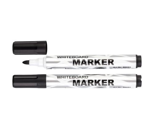 Valkotaulukynä Centrum musta pyöreä kärki