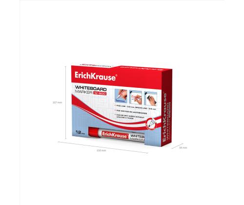 Valkotaulukynä Erich Krause punane pyöreä kärki