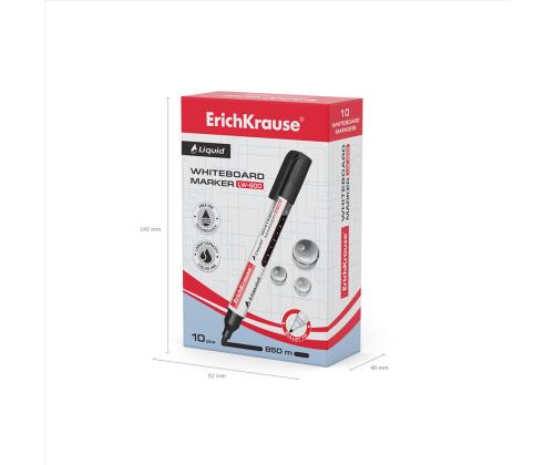 Valkotaulukynä Erich Krause Tank LW-600musta pyöreä kärki
