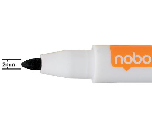 Valkotaulukynä Nobo Mini  6väria paketissa