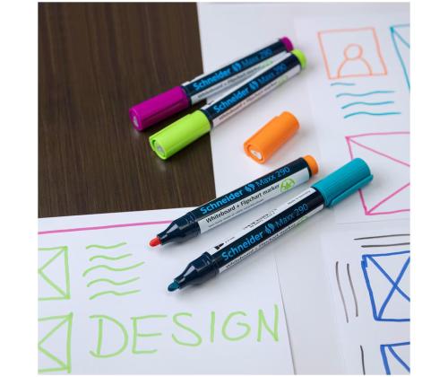 Valkotaulukynät 4 väriä Schneider MAXX 290