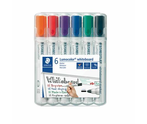 Sarja taulun tusseja kartiomaisella kärjellä STAEDTLER Lumocolor 351 kartiomaisella kärjellä 6 väriä