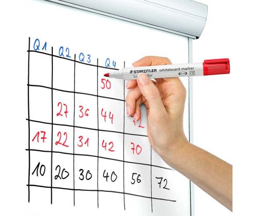 Sarja taulun tusseja kartiomaisella kärjellä STAEDTLER Lumocolor 351 kartiomaisella kärjellä 6 väriä