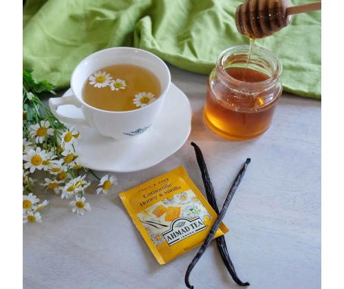 Yrttitee AHMAD kamomilla/hunaja/vanilja 20 kpl kirjekuoressa