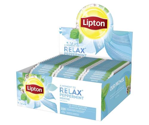Yrttitee LIPTON Piparminttutee 100 kpl laatikossa