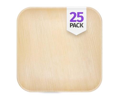 Palmunlehdistä valmistettu neliölevy VEGWARE 25 kpl:n pakkauksessa