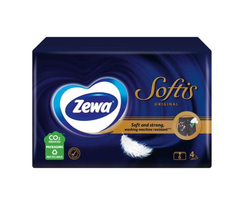 Nenäliinat 4-kerroksiset ZEWA Softis tavalliset 6kpl/kpl