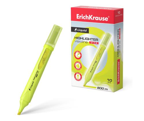 Tekstimerkki ERICH KRAUSE Liquid Visioline V-14, neonkeltainen