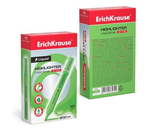 Tekstimerkki ERICH KRAUSE Liquid Visioline V-14, neonvihreä