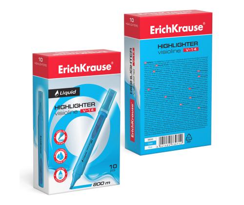 Tekstimerkki ERICH KRAUSE Liquid Visioline V-14, neonsininen