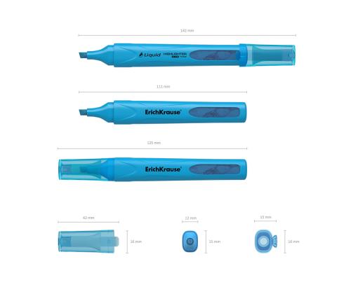 Tekstimerkki ERICH KRAUSE Liquid Visioline V-14, neonsininen