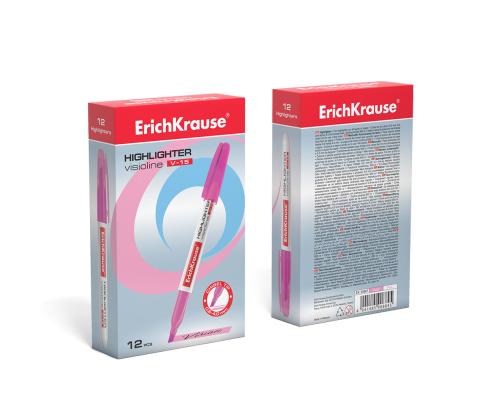 Tekstimarker ERICH KRAUSE V-15 roosa
