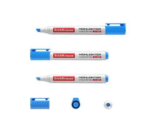 Tekstimerkki ERICH KRAUSE Visioline V-40, sininen