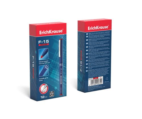 Mustekynä korkilla ERICH KRAUSE F-15 punainen