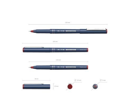 Mustekynä korkilla ERICH KRAUSE F-15 punainen