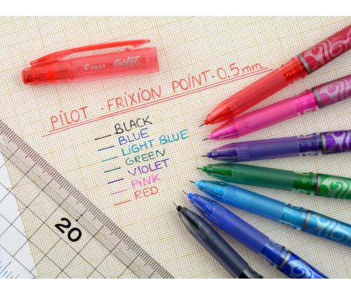 Kuulakärkikynä korkilla PILOT Frixion Point pyyhittävä 0,5 mm punainen