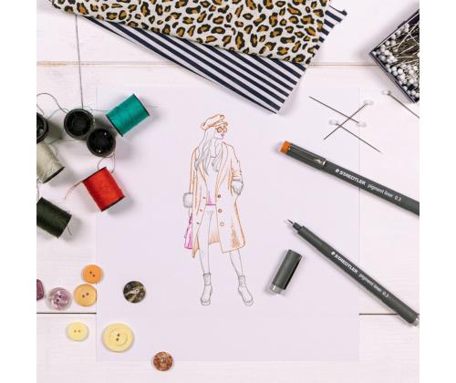 Mustekynä piirtämiseen STAEDTLER 0,2mm musta