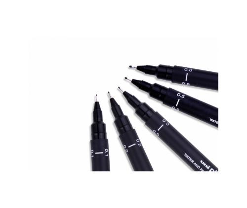 Mustekynä UNI PIN-200 0,2mm musta