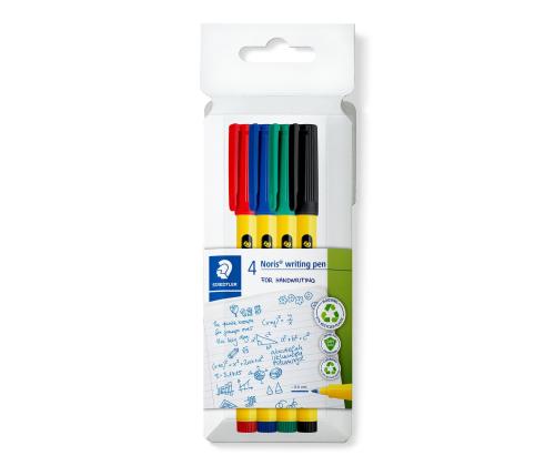 STAEDTLER Noris® 307 0,6 mm täytekynäsetti, 4 väriä