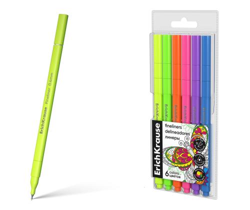 Mustekynäsetti ERICH KRAUSE Art Spirit Fineliner 0.4mm 6 väriä