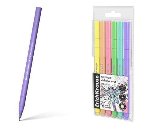 Mustekynäsetti ERICH KRAUSE Art Spirit Fineliner 0.4mm 6 väriä