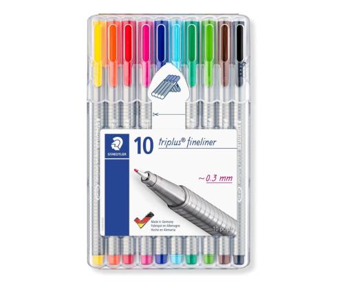 Mustekynän sarja STAEDTLER Triplus Fineliner 334 0,3mm 10 väriä