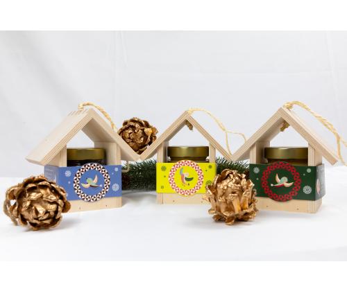 Käsityöhunaja lintujen ruokinta-automaatti + kukkahunaja 300 g