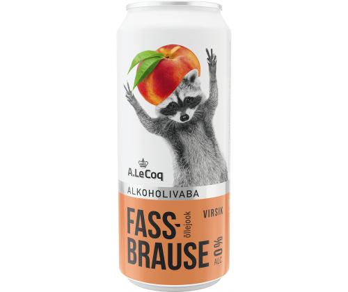 A. LE COQ Fassbrause Peach alkoholiton olutjuoma 50cl (tölkki)