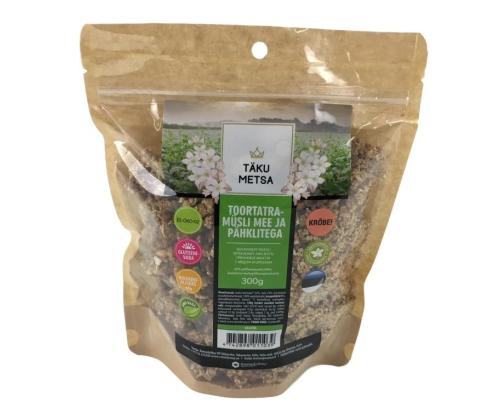 TÄKUMETSA Raaka tattarimysli hunajalla ja pähkinöillä 300g