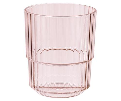 BEST Glass "LINEA" 0,3L muovia, vaaleanpunainen, säilytettävä (APS)
