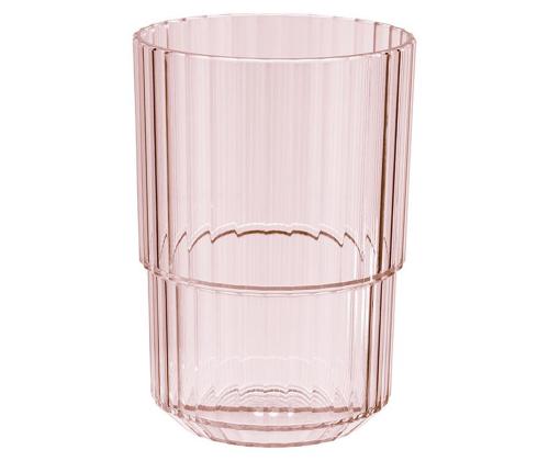 BEST Glass "LINEA" 0,4L muovia, vaaleanpunainen, säilytettävä (APS)