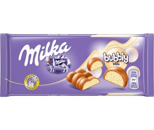 MILKA Maito- ja valkosuklaaseos Bubbly 95g