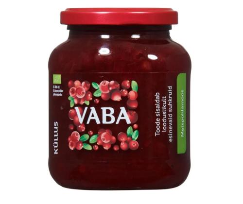 SÜLUS VABA Villikarpalohillo 400g (sokeriton)