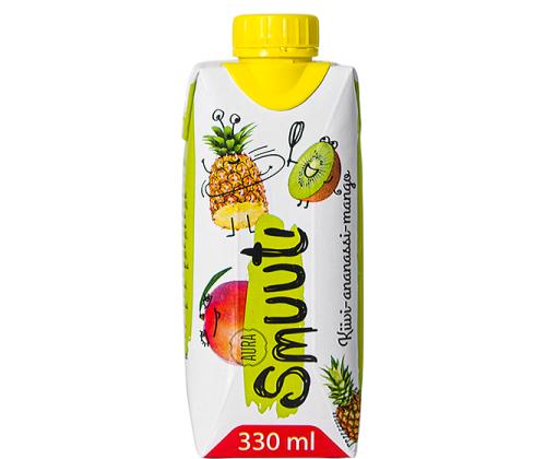 Smoothie AURA kiivi-ananas-mango 0,33L