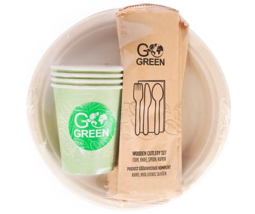 GO GREEN Pikniksetti 4:lle (biolag./komposti.)