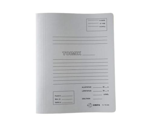 Toimikukaaned A4 1-paelaga valge/hall trükiga Cista