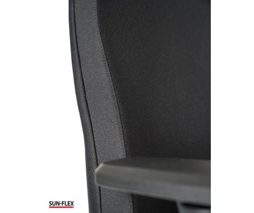 Toimistotuoli SUN-FLEX MB 250405, 4D säädettävät käsinojat/musta kangas+mustat jalkatuet