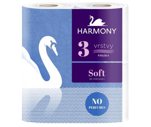WC-paperi HARMONY Soft 4 rl (3-kertainen, valkoinen)